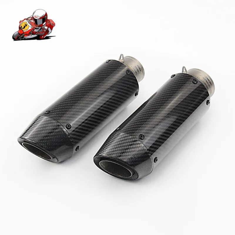 51 мм Универсальный мотоцикл глушитель углеродного волокна титановый сплав с DB