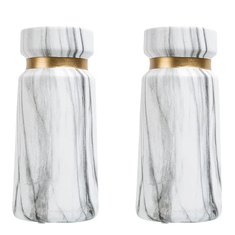 

Modern Vase For Room Decor,Unique Flower Pot Set Of 2 Vase,For Indoor Plant Table Office Decor,Ceramic Vase
