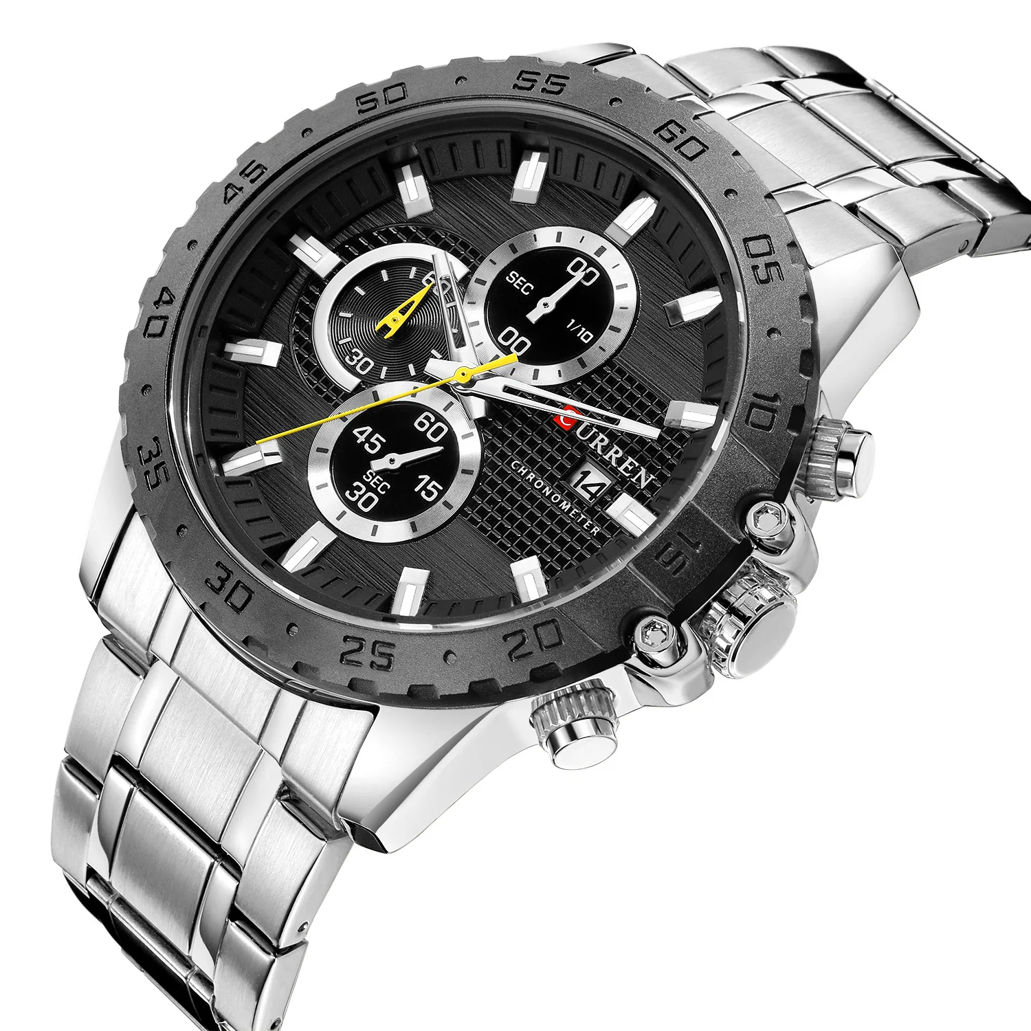 PopularGift New Style 8334 MEN'S Watch Waterproof Quartz Six-pin Steel Belt Calendar | Наручные часы