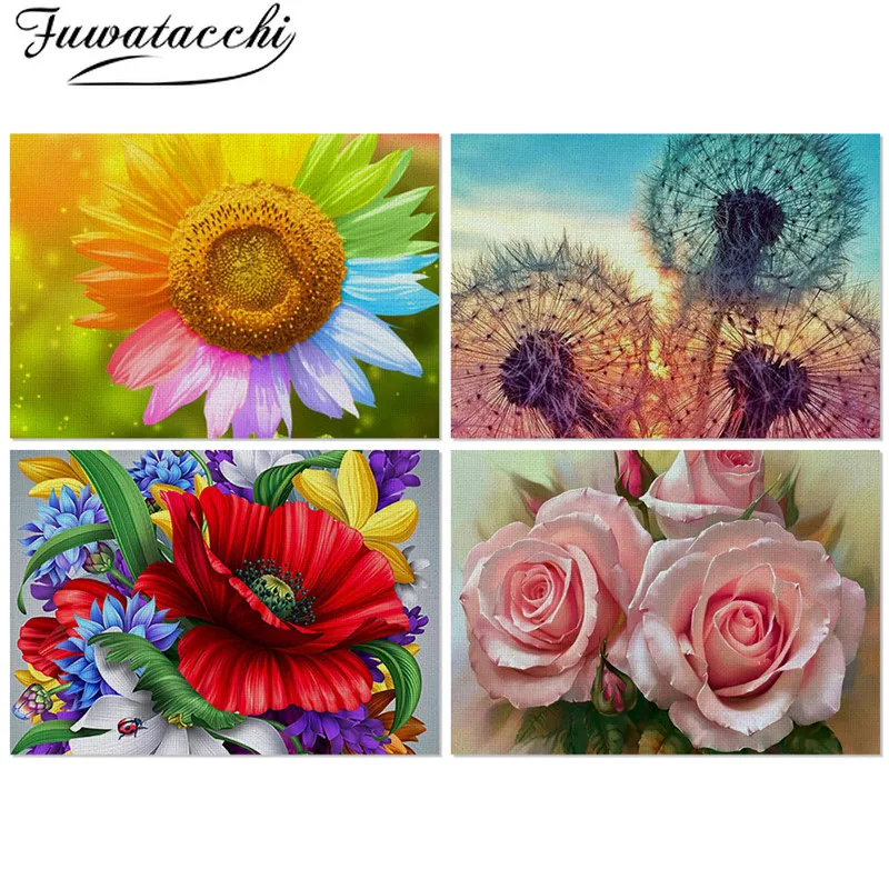 Столовые приборы с цветочным принтом Fuwatacchi Подсолнухи кухонные столовые льняные