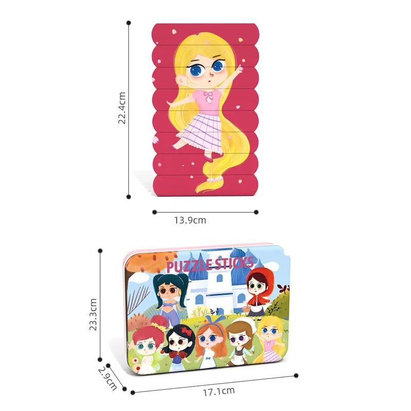 

Cartoon Animal Dinosaur Wood Stick Puzzle Educational Wooden Toys For Children Sorting Stacking Peg Puzzle Jigsaw C3144H