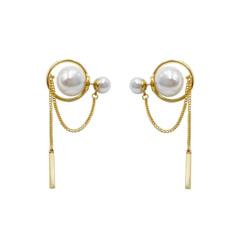 Модные корейские длинные висячие серьги люкс для женщин офисные женские с