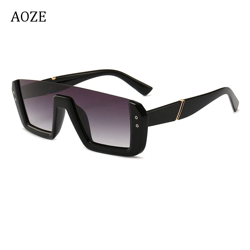 

AOZE 2020 Cool Fashion Half Style Frame Siamese Sunglass Gradient Vintage Unisex Brand Design Trend Sunglasses Sunglasses UV400