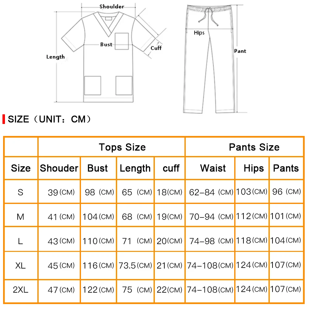 

Women's Uniform Fashion Scrub Set Spa Uniforms V Collar Short Sleeve Scrubs Tops + Pants Beauty Salon Beautician Scrub Uniforms