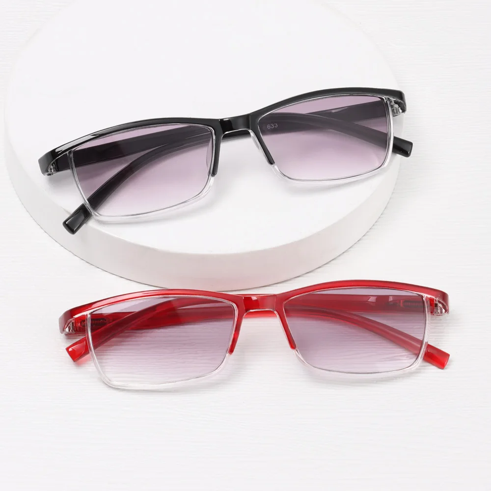 

Business Anti-Blue Light Reading Glasses Gradient Eye Protection Women Men Comfortable Eyeglasses Office Computer Goggles
