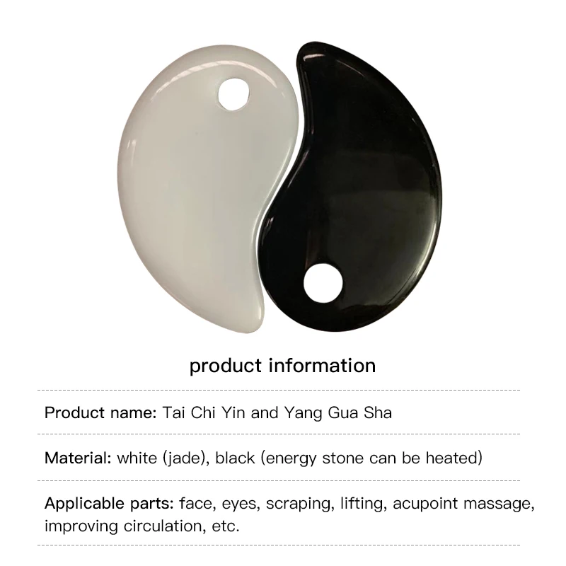 

a Pair Heating Guasha Stones for Massage Portable Face Back Body Massage Relieve Fatigue Relax Natural Health Care Massage Tools