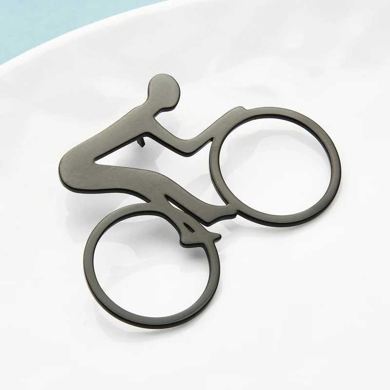 

Wuli&baby Stainless Steel Riding Bike Brooches Women Men Sports Casual Party Brooch Pins Gifts