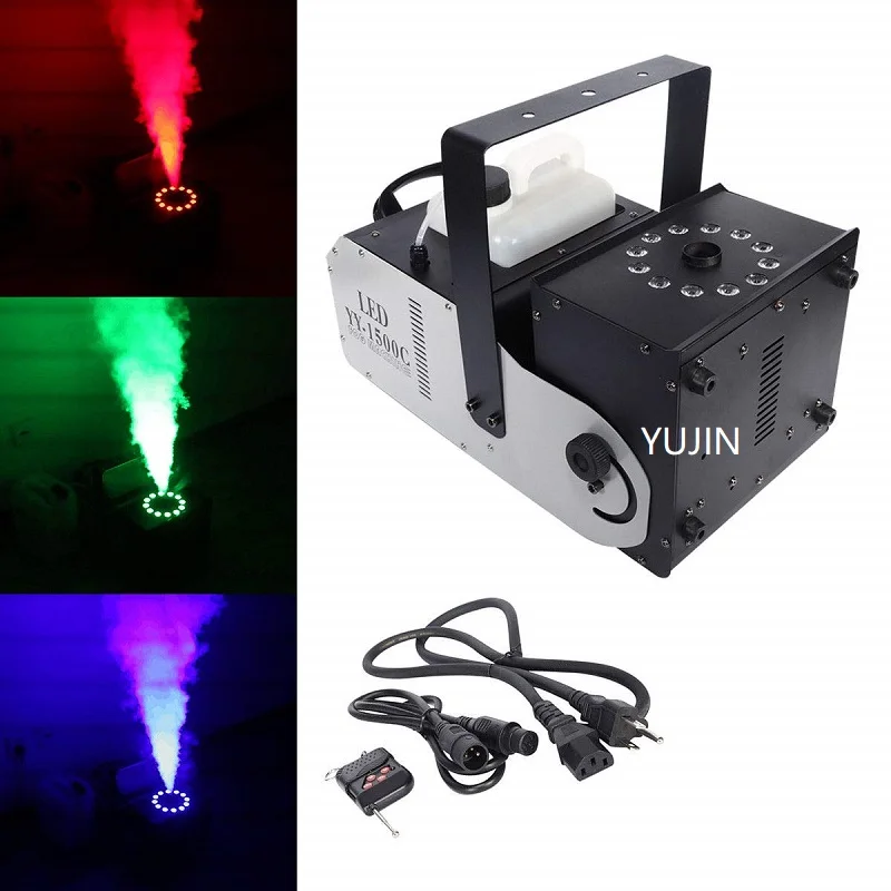 3 в 1 сценическая машина для дыма тумана со светом RGB 12 Светодиодный 1500 Вт угол