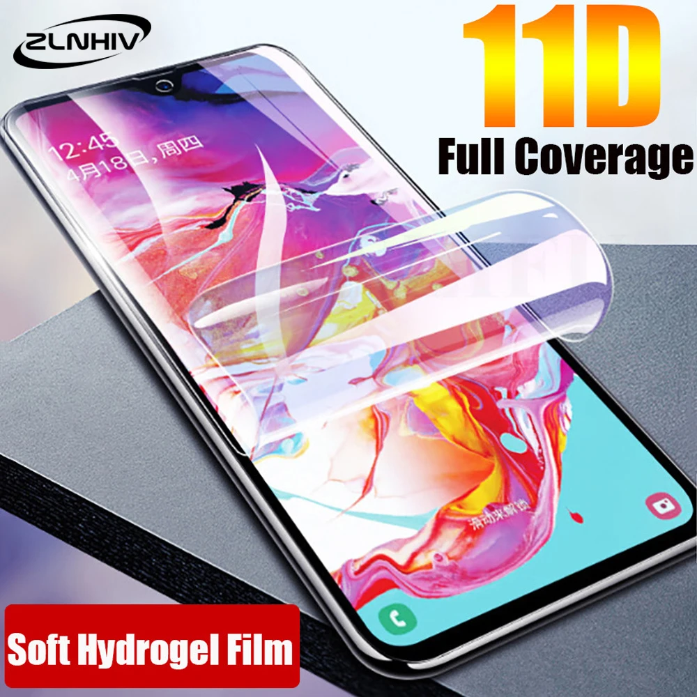 ZLNHIV для samsung galaxy A10 A20 A30 Гидрогелевая пленка A40 A50 A70 A20E A60 A80 A90 полное покрытие