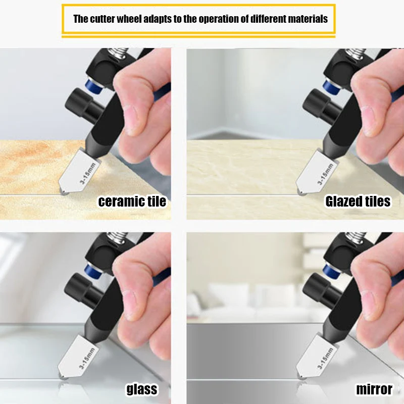 

Manual Tile Mirrors Cutter Multi-Functional Glass Cutter Set Ceramic Tile Opener Easy Glass Tile Cutter J8