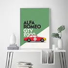 ALFA GTV 2000, классический автомобильный постер Romeo, печать на холсте, живопись, домашний декор, Настенная картина для украшения гостиной