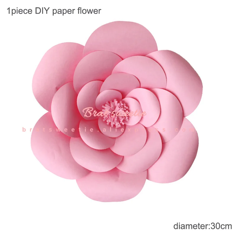 30cm s3 pink Вечерние бумажные цветы для настенного декора с изображением единорога, рога, ресниц, украшения для дня рождения и вечеринки, детский фон для фотосъемки своими руками - Цвет: 30cm s3 pink