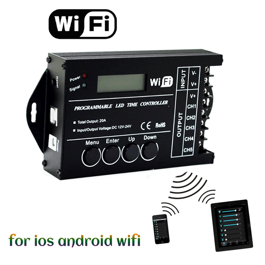 TC420 TC421 Wi-Fi программируемый светодиодный контроллер времени диммер DC12V/24 V