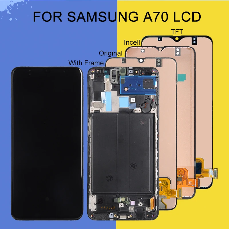 

Catteny A705 дисплей для Samsung Galaxy A70 ЖК сенсорная панель стекло дигитайзер в сборе A70 2019 экран с рамкой Бесплатная доставка