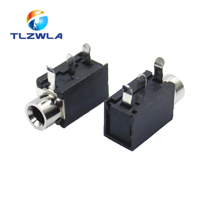 

100 шт. печатного монтажа PJ-316 3,5 мм со штекера на гнездо 3-контактная розетка разъем для наушников аудио видео кабель терминалы разъем DIP-3 PJ316 3,5...