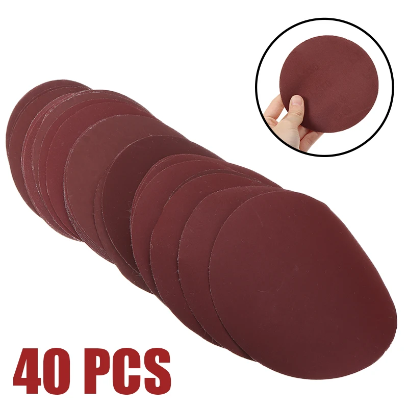 

40 шт., шлифовальные диски, 125 мм, зернистость 320-2000