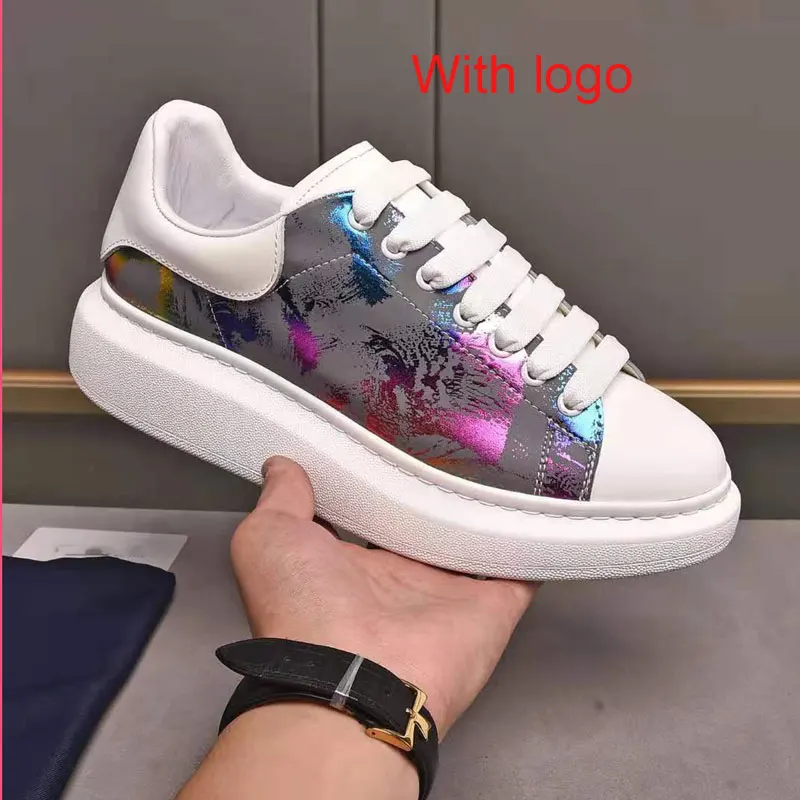 

New Fashion Printing Neutral Leisure Sports Shoes Korean Thick-Soled Flat Sneakers Shock-Absorbing Breathable Men's Shoes