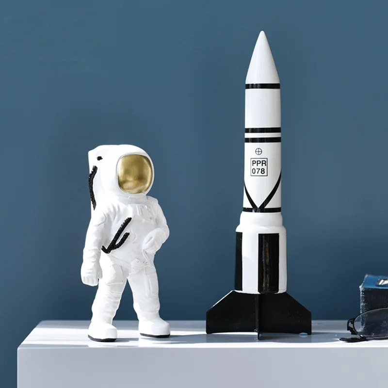 Скульптура космонавта креативная статуя образец моды дом смола аксессуары для