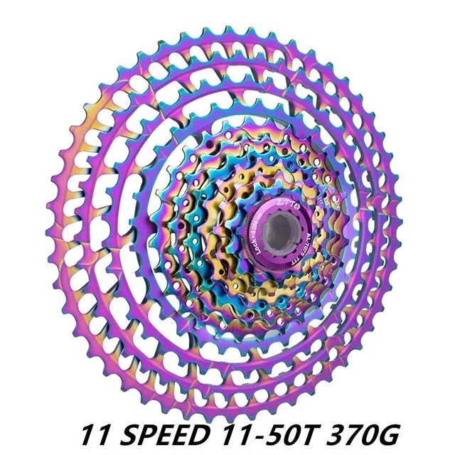 11s50T SLR2 COLORFUL ZTTO 11-speed 11-46T SLR 2 велосипедная rainbow11-50T карта HG система 11s ультра светильник color46T CNC k7 для MTB GX X1 NX M8000 маховик - Цвет: 11s50T SLR2 COLORFUL