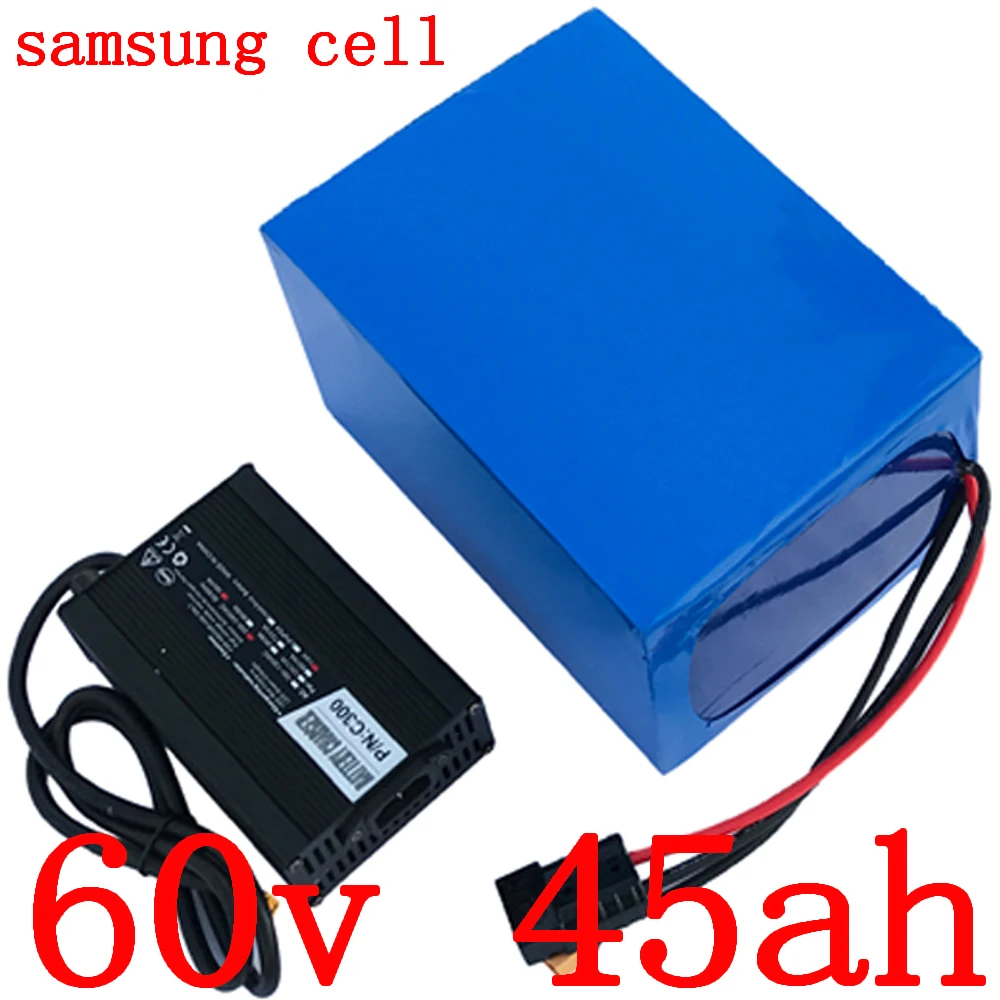 

60V 45AH Electric Bicycle Battery 2000W 3000W Electric Scooter Battery 60V 30AH 35AH 40AH 45AH Lithium Battery Use samsung cell