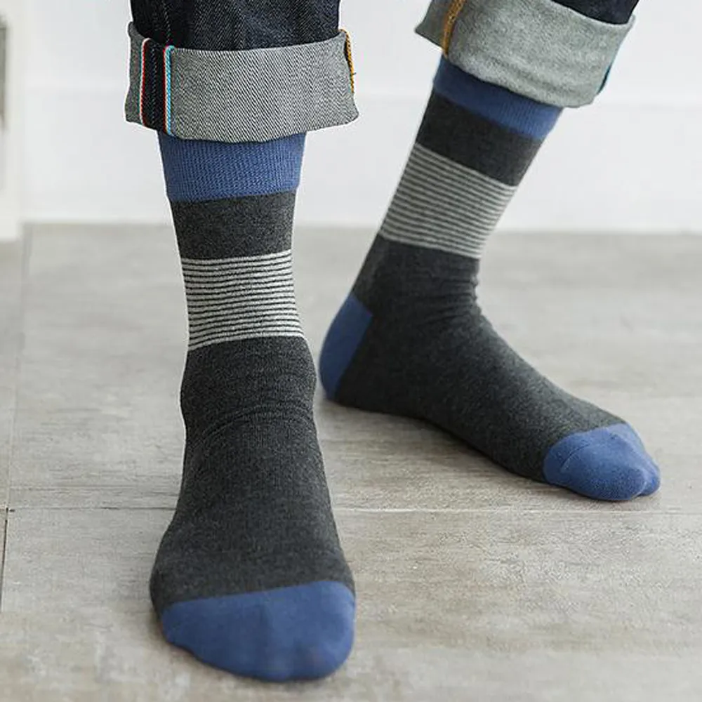 Уличные носки унисекс Calcetines de invierno Супер Модные Классические хлопковые в полоску