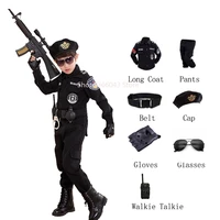 children policeman cosplay costumes kids christmas party carnival police uniform halloween boys army policemen clothing gift set
