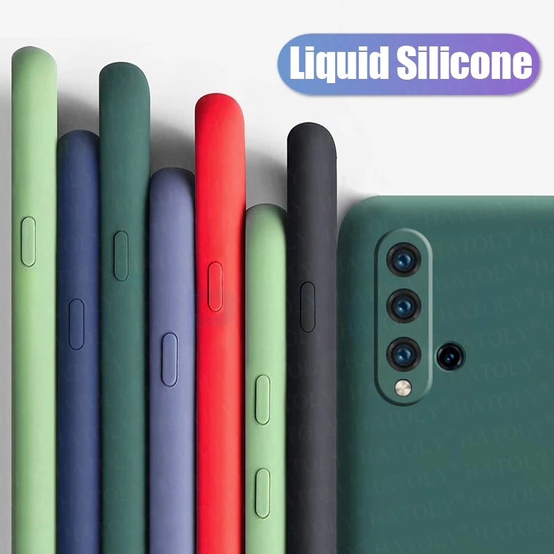 Для Huawei Nova 5T чехол 5 T 6 7 SE Pro 2 3 3i 4 мягкий жидкий силиконовый бампер для телефона