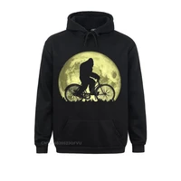 bigfoot biking moon vintage biker sasquatch simple night hoodie cool hoodies family cotton men women hip hop