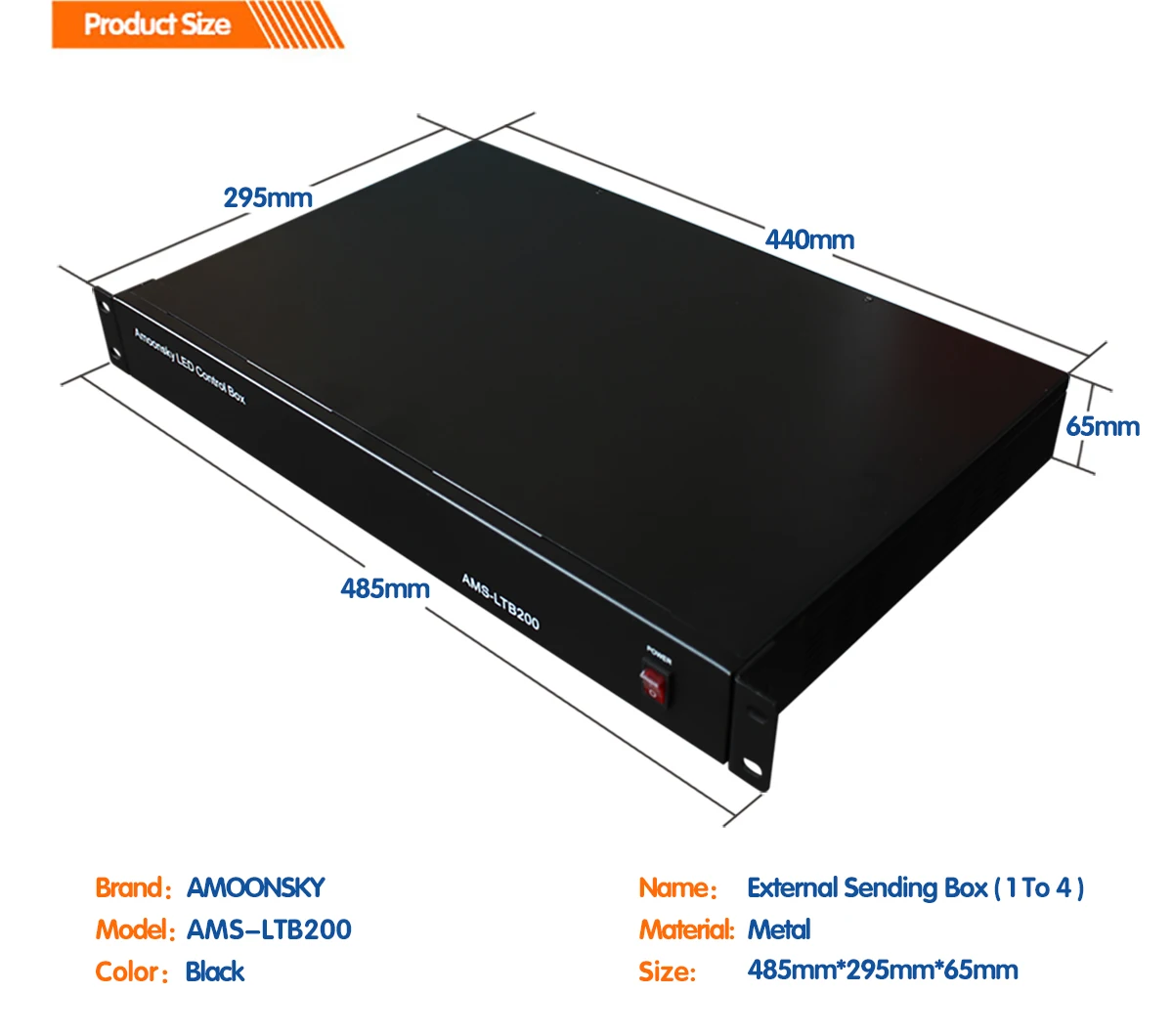 AMS-LTB200 светодиодный блок отправителя с 4 шт. Linsn ts802d 802d novastar msd300 colorlight s2