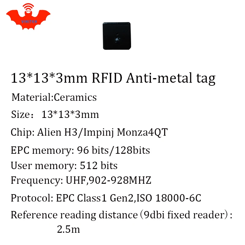 UHF rfid метка 915 МГц 868 Alien Higgs3 EPC 10 шт. Бесплатная доставка 13*13*3 мм маленькие