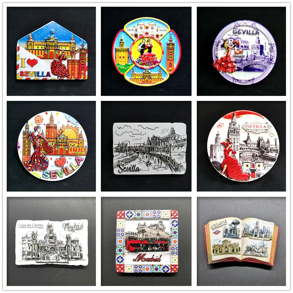 

Испании, 3D магниты на холодильник, магнитные наклейки, коллекция, подарок ручной работы