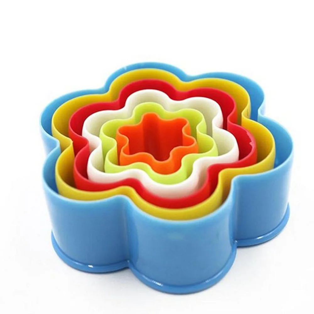 5 шт./компл. сердце формочка для печенья прессформы пластиковая лепешка Плунжер