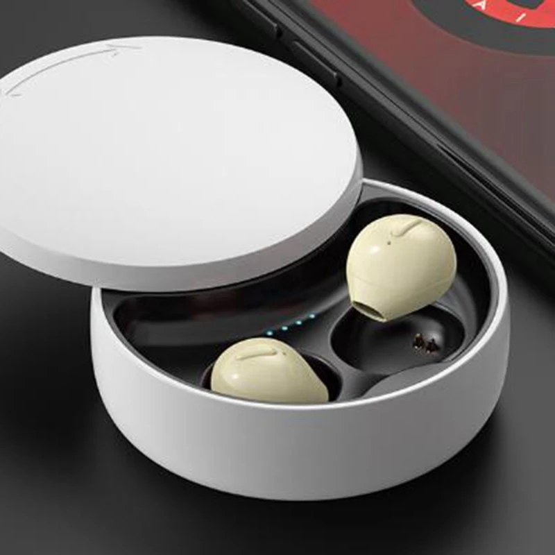 Mini X21S Bluetooth 5.0 Беспроводные наушники с беспроводной зарядкой чехол невидимые мини