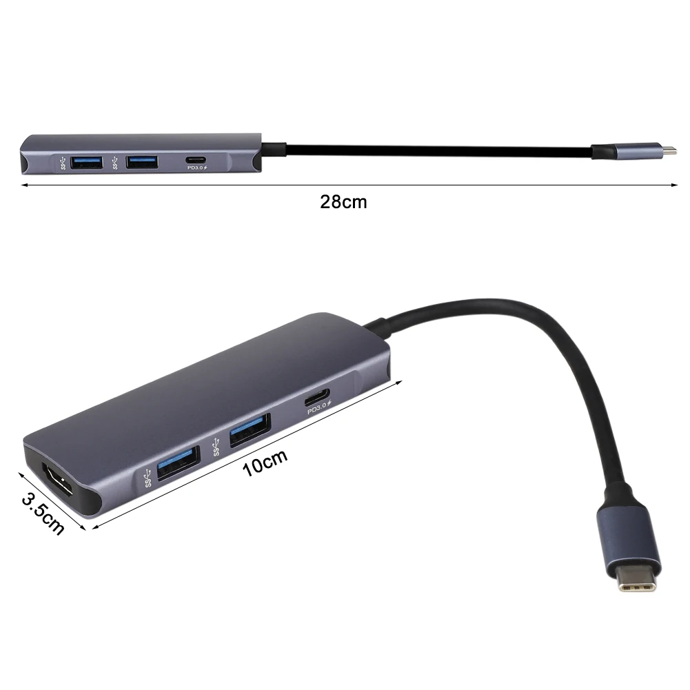 Usb-хаб type C к Usb3.0 HDMI type-C многопортовый Pd концентратор для Macbook Pro Аксессуары