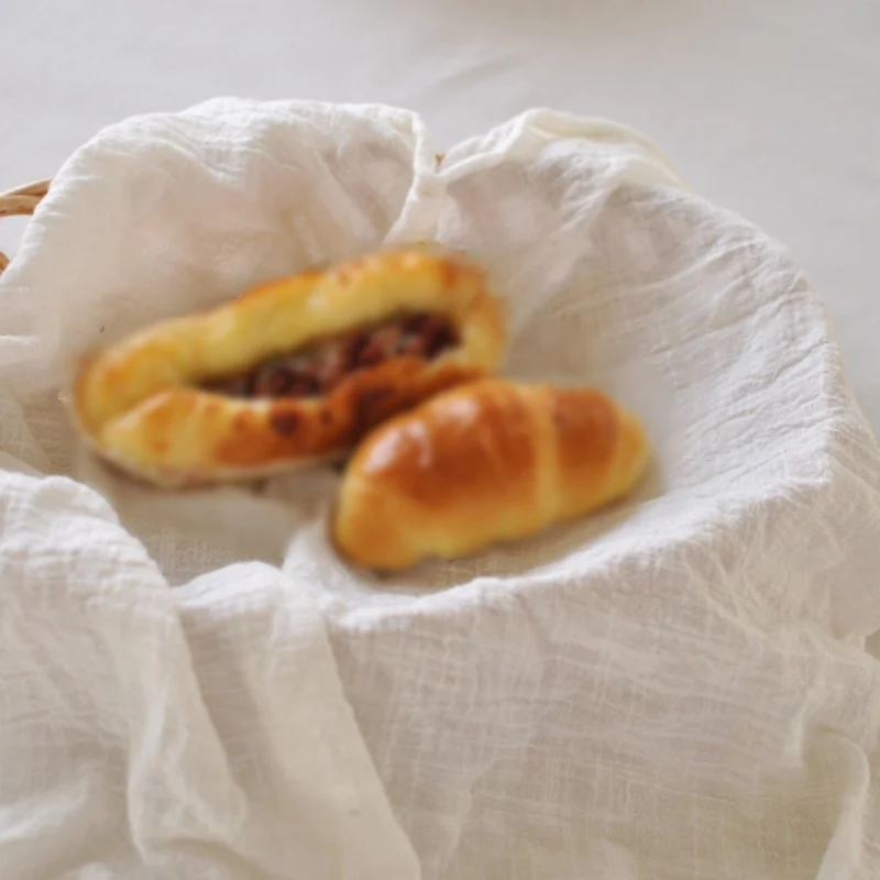 Кухонная хлопковая льняная плетеная салфетка для стола чая обеденная