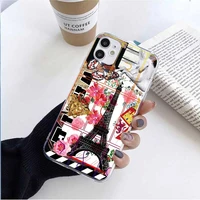 soft transparent cases for iphone x 6 6s 7 8 plus 11 11pro max 12 xr xs max se 2020 fashion tower butterfly flowers cover shell