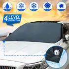 Сильный магнитный автомобильный солнцезащитный козырек для лобового стекла серебряная ткань Снежный солнцезащитный козырек водонепроницаемый пылезащитный чехол зимнее автомобильное переднее окно