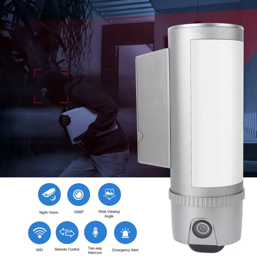 Профессиональный Camara L910 1080P Wi-Fi Камера стены прожектор PIR Ночное видение