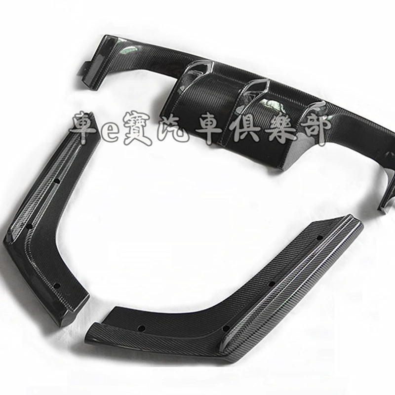 M3 M4 Carbon Fiber Rear Bumper Diffuser Spoiler with Splitter for BMW F80 F82 Coupe F83 Convertible 2012 - 2017 3PCS | Автомобили и