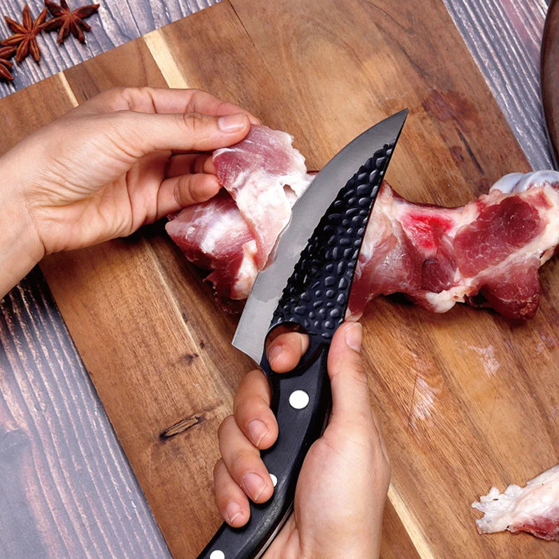 Охотничий нож из высокоуглеродистой стали кухонные ножи ручной работы с