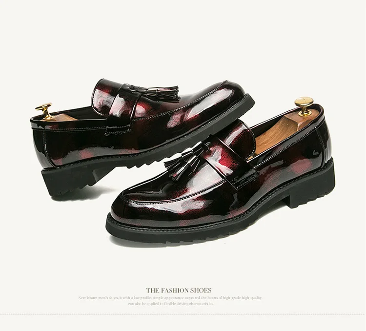 Thick Bottom Mens Dress Shoes Men Bring Brand Wedding Shoes Luxury Italian Casual Office Formal Loafers Boats Leather Shoes Men