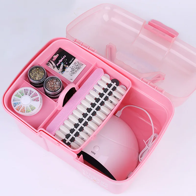 Пластиковый органайзер для маникюра чехол нейл-арта пилочки инструменты