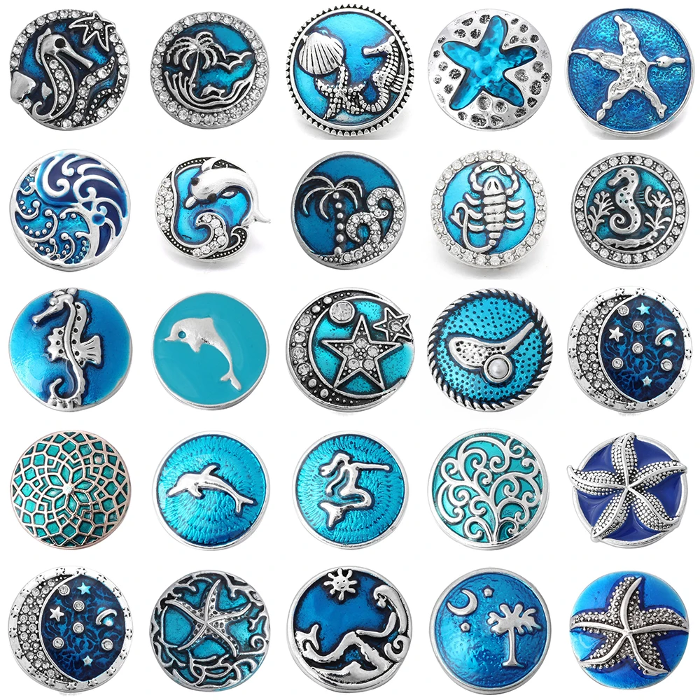 6 шт./лот новые кнопки ювелирные изделия металлическая луна звезды Дельфин