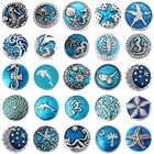 6 шт.лот новые кнопки ювелирные изделия металлическая луна звезды Дельфин Морская звезда защелки для DIY 18 мм защелки браслет для женщин