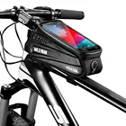Сумка на руль велосипеда WILD MAN, водонепроницаемая рама для сенсорного экрана из ТПУ, подходит для сотового телефона 4,7-6,5 Дюймов