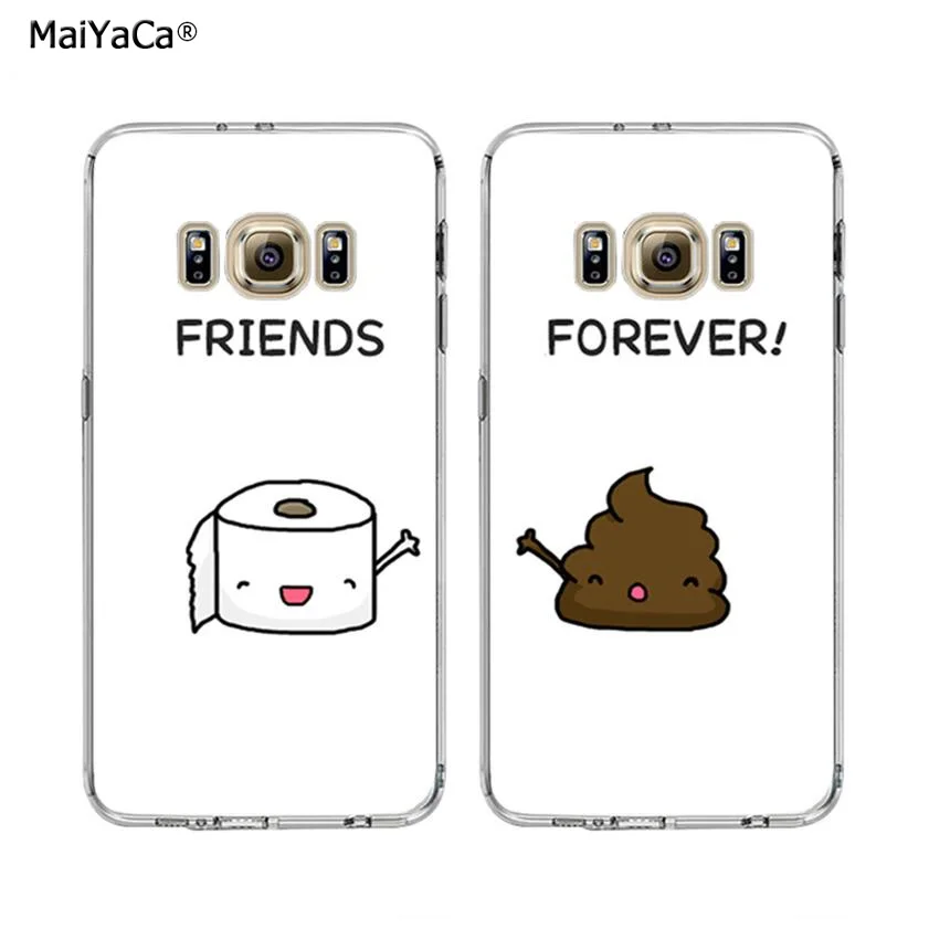 Туалетная бумага лучшие друзья BFF мягкий прозрачный чехол для телефона samsung s6 edge