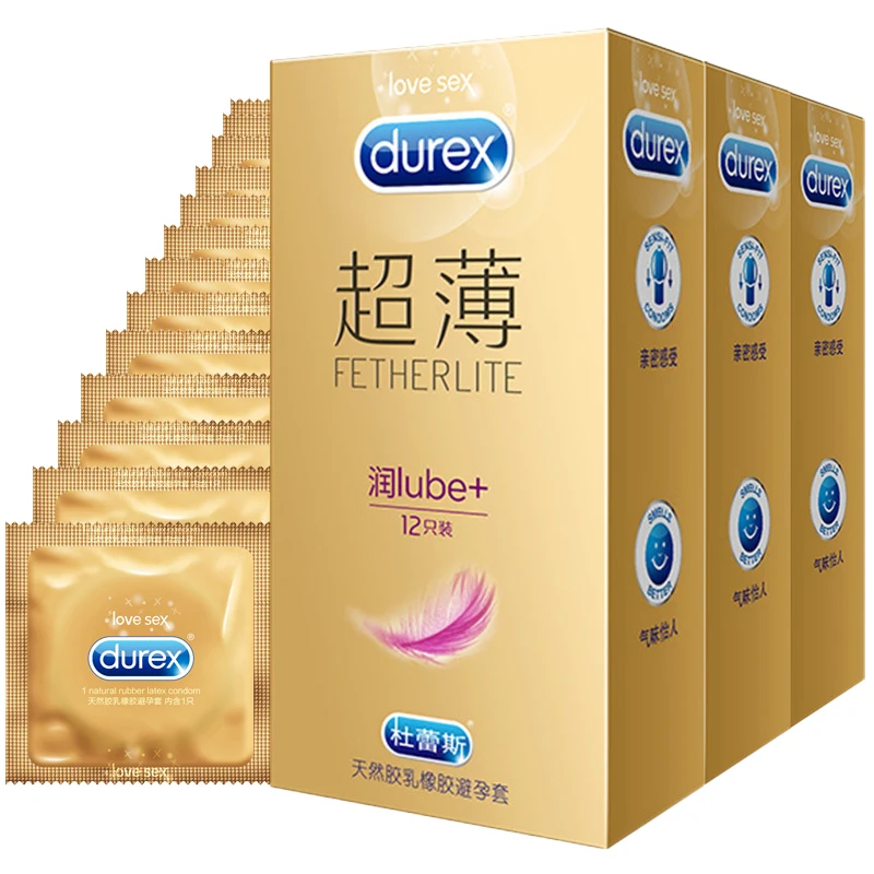 Презервативы Durex Ультра тонкий натуральный Латекс резиновый пенис для мужчин