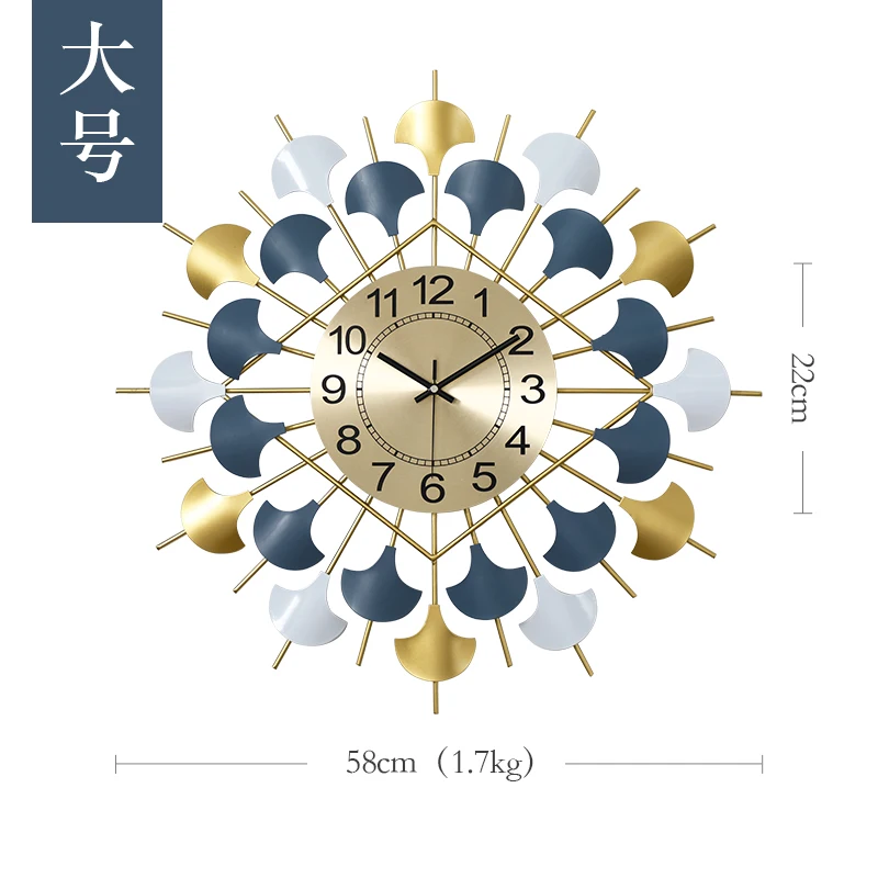

Big Arabic Wall Clock Modern Design Luxury Iron Novelty Wall Clock Creative Metal Living Room Reloj De Pared Home Decor AD50WC