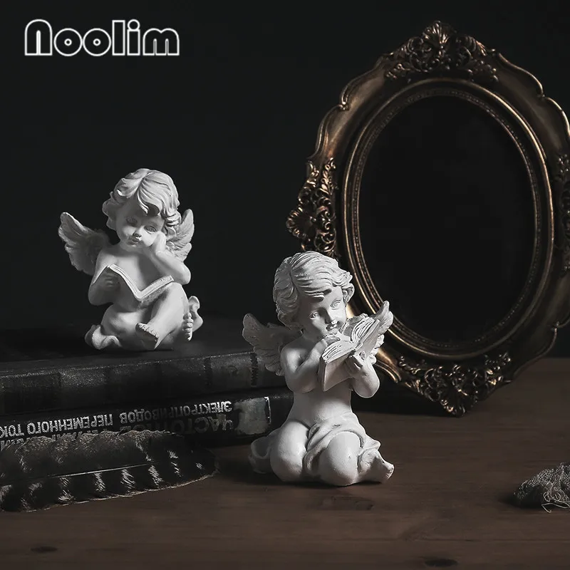 Американская Ретро Смола гостиная маленькая скульптура ангел ремесла