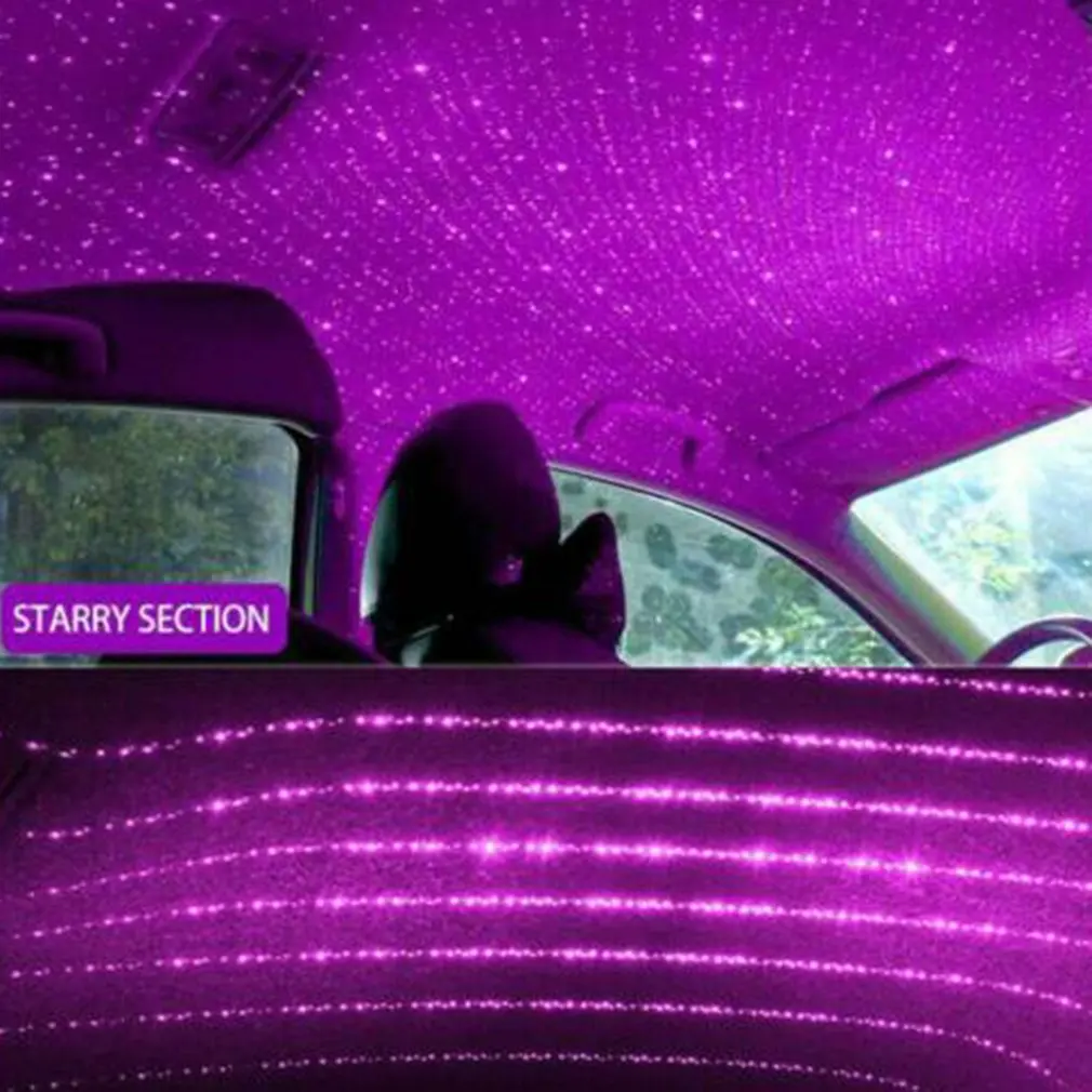 

Auto-rotating Starry Sky Light USB LED Car Atmosphere Starlight Roof Starry Sky Projector Lamp Decoration Star Light